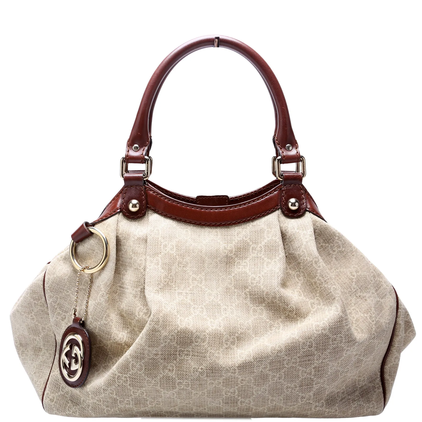 211944 Sukey GG Leather Medium Beige