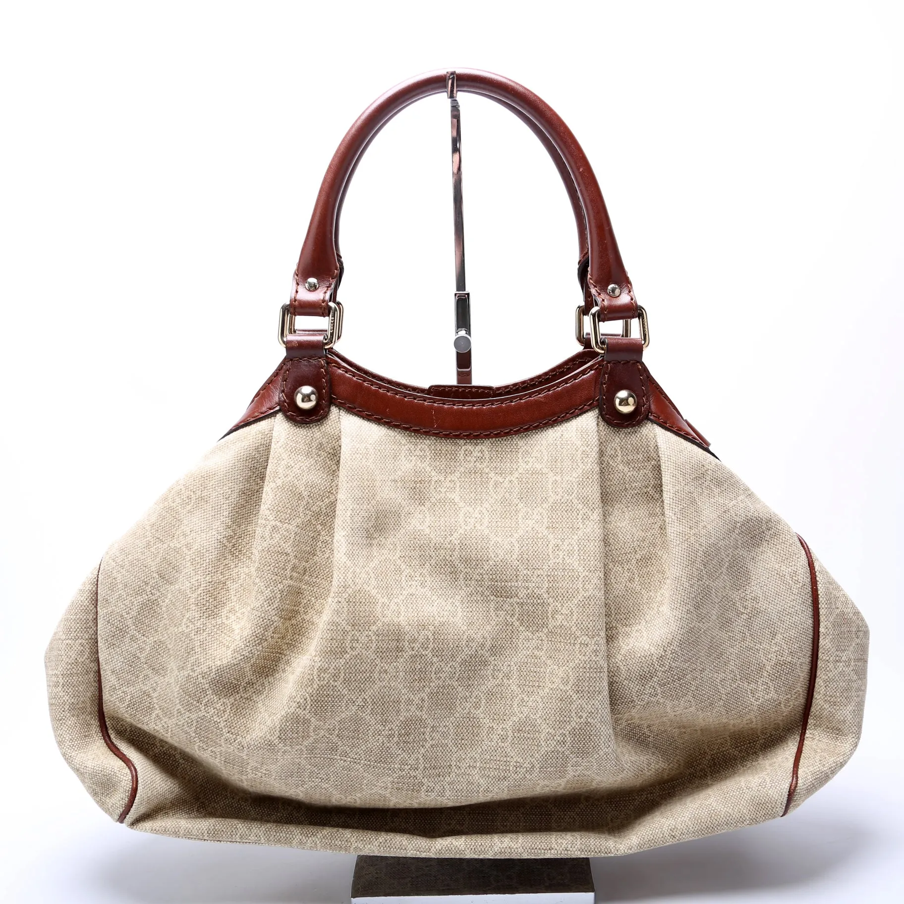 211944 Sukey GG Leather Medium Beige