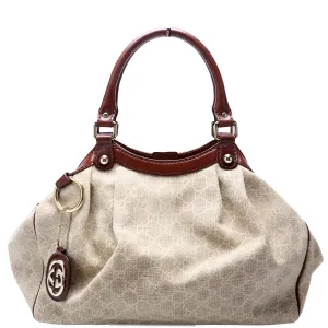 211944 Sukey GG Leather Medium Beige