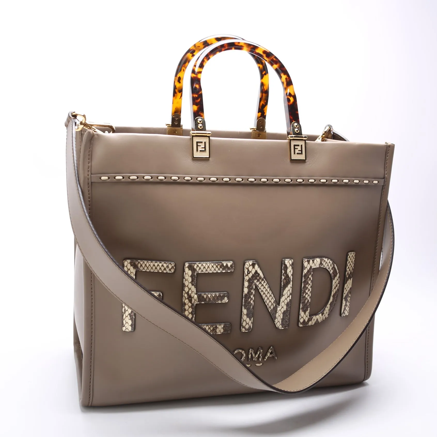 8BH386 Sunshine Shopper Medium Leather Grey