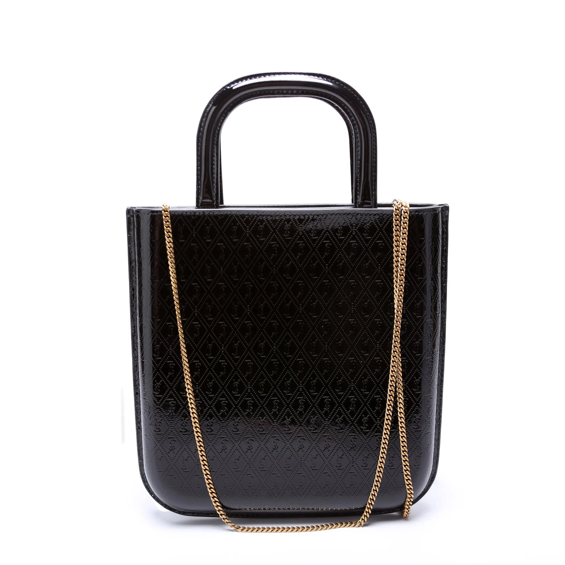 All Over Logo Embossed Mini Shopping Bag 715201