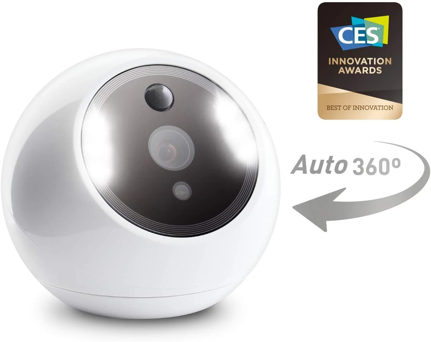 Amaryllo ACR1501R12WHay Apollo Biometric 360 Auto Tracking PTZ Wi-Fi Security Camera, White-JE