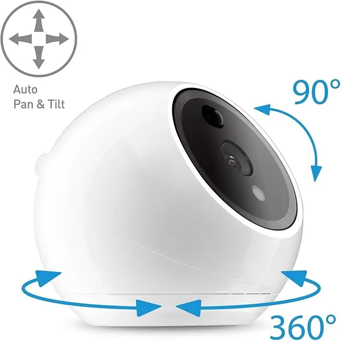 Amaryllo ACR1501R12WHay Apollo Biometric 360 Auto Tracking PTZ Wi-Fi Security Camera, White