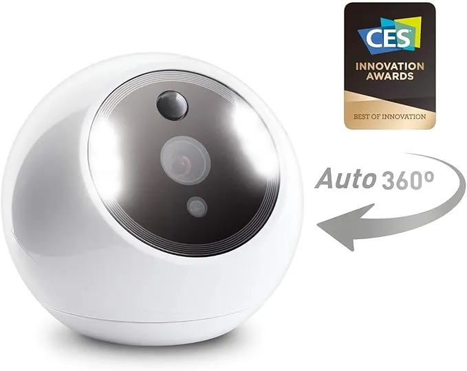Amaryllo ACR1501R12WHay Apollo Biometric 360 Auto Tracking PTZ Wi-Fi Security Camera, White