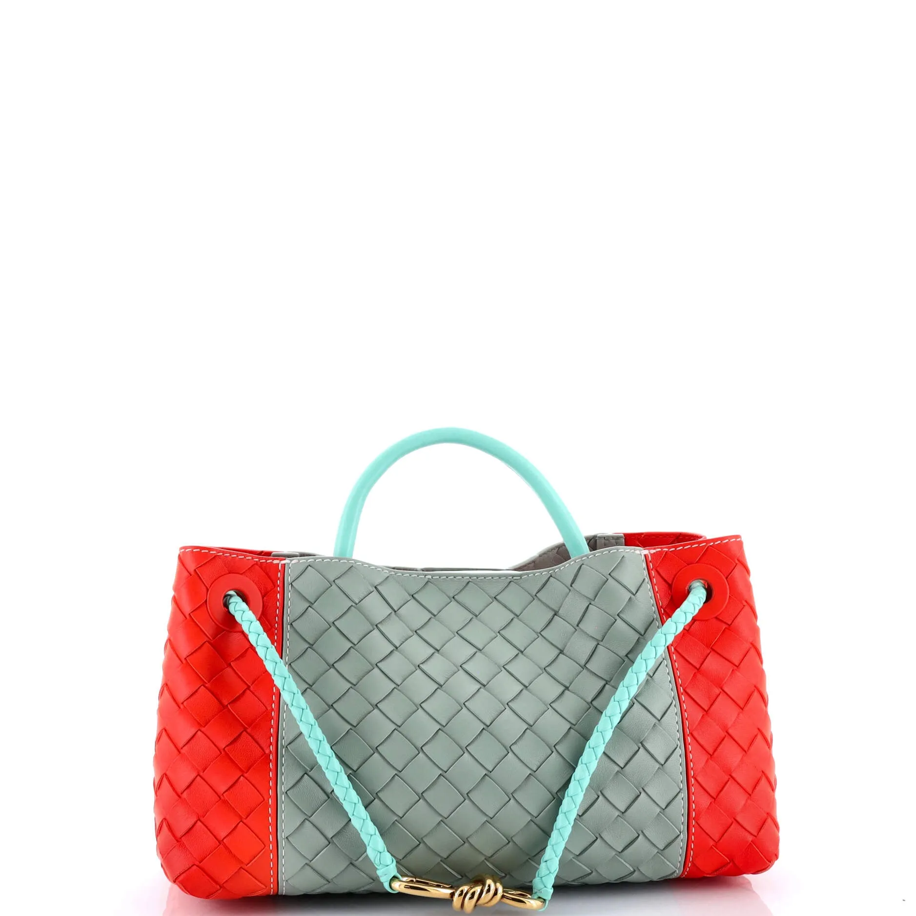 Andiamo East West Top Handle Bag Intrecciato Nappa Small