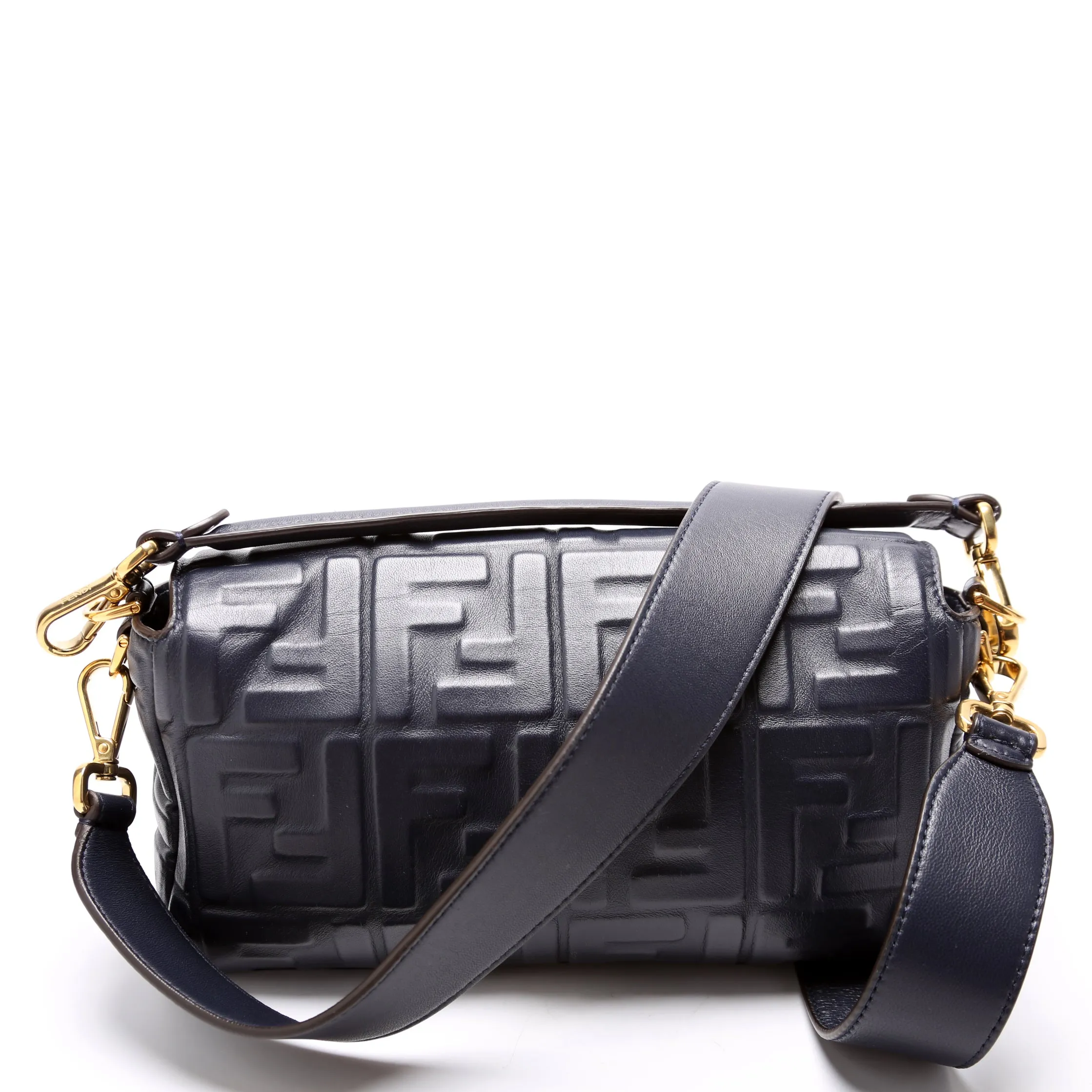 Baguette FF Embossed Nappa Navy