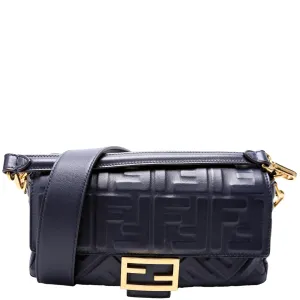Baguette FF Embossed Nappa Navy