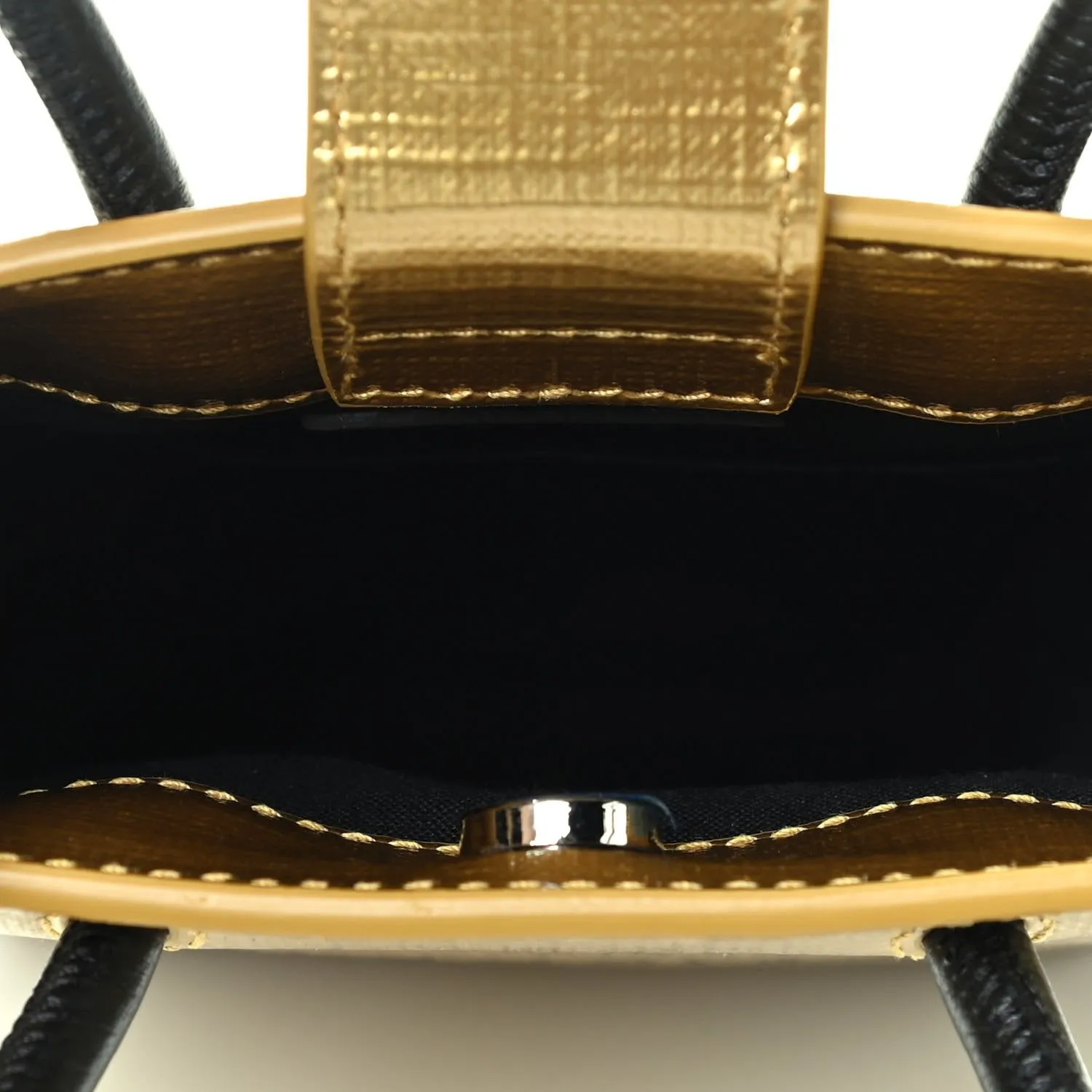 Balenciaga Gold Calfskin Leather Shopper Cross Body Bag 593826