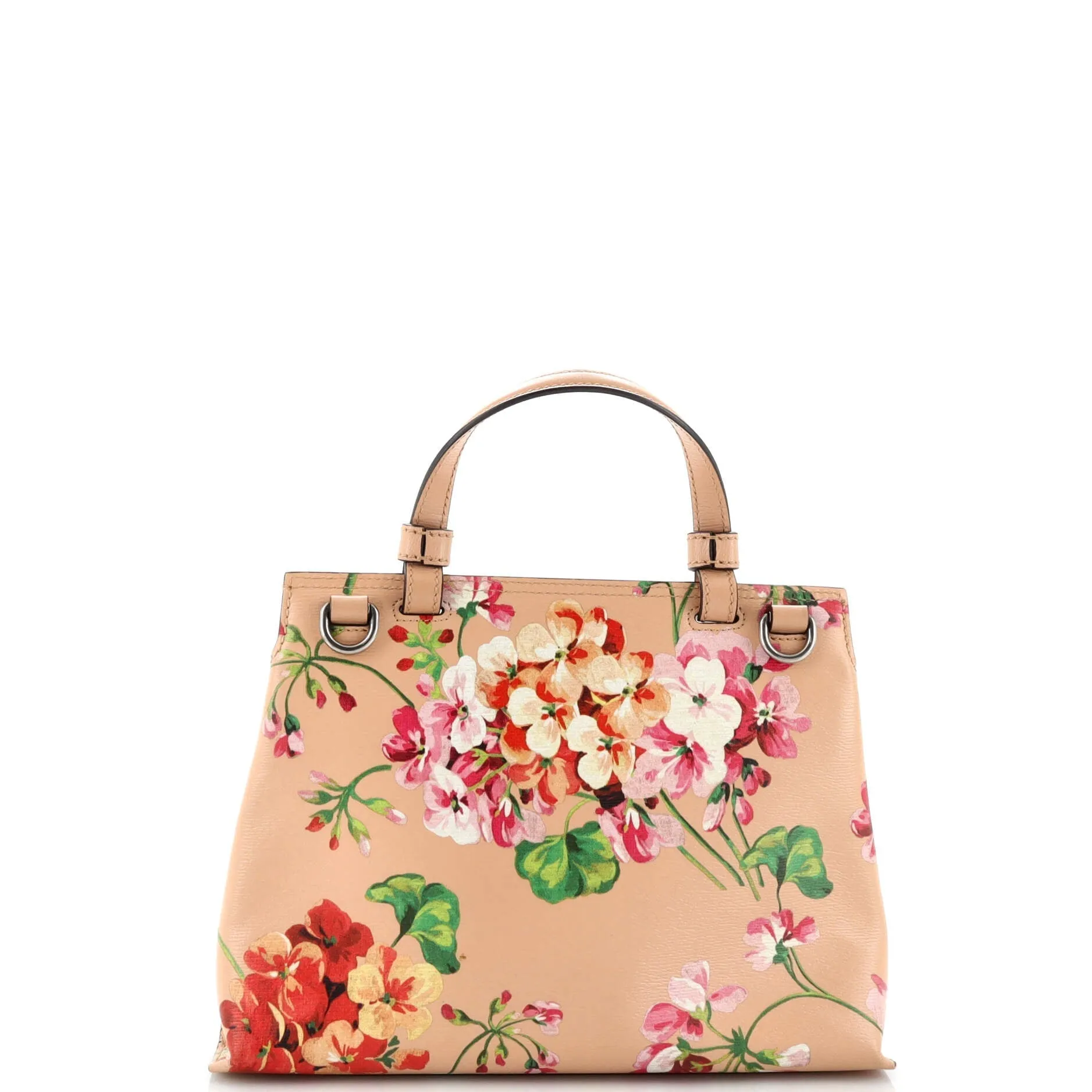 Bamboo Daily Top Handle Bag Blooms Print Leather Small