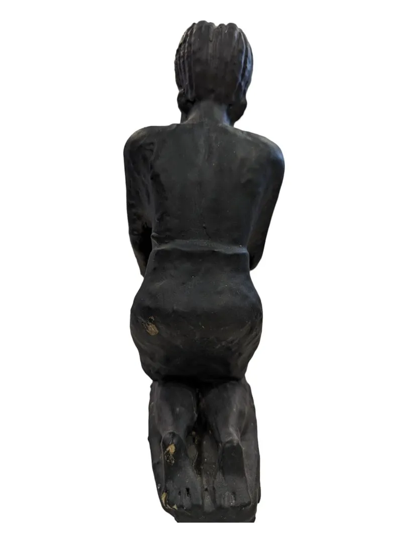 Beautiful African Cast Sculpture-Woman