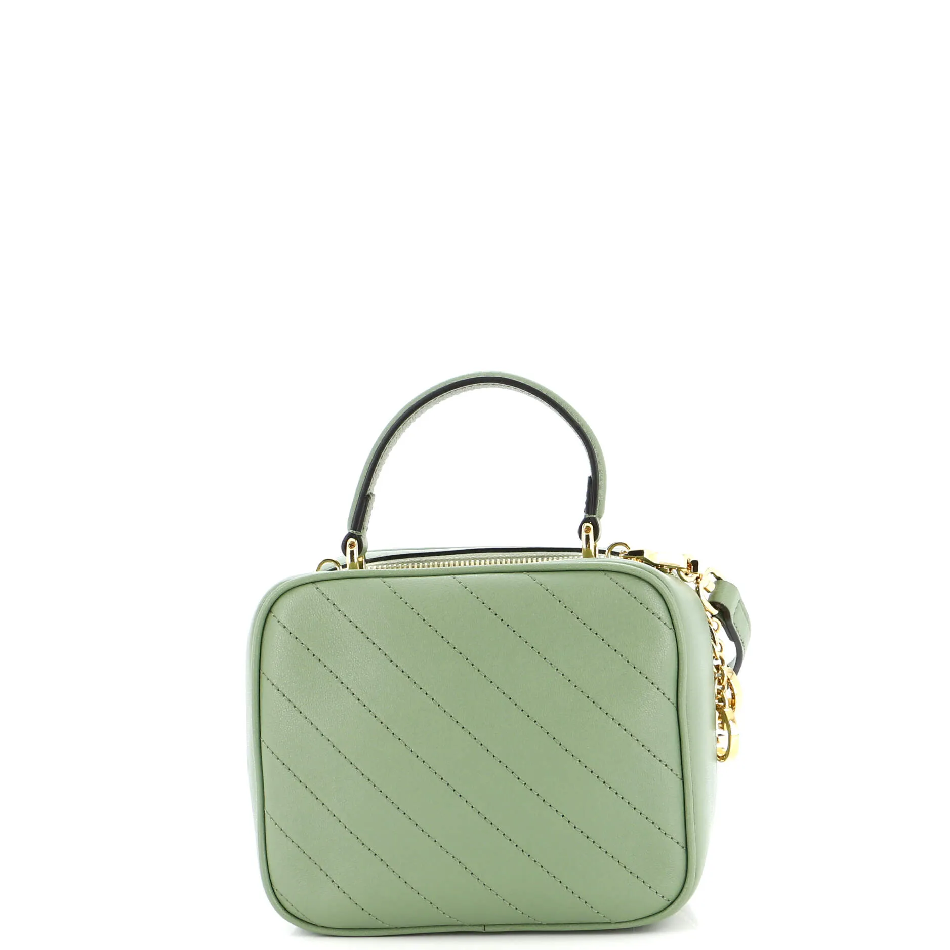 Blondie NM Top Handle Shoulder Bag Diagonal Quilted Leather