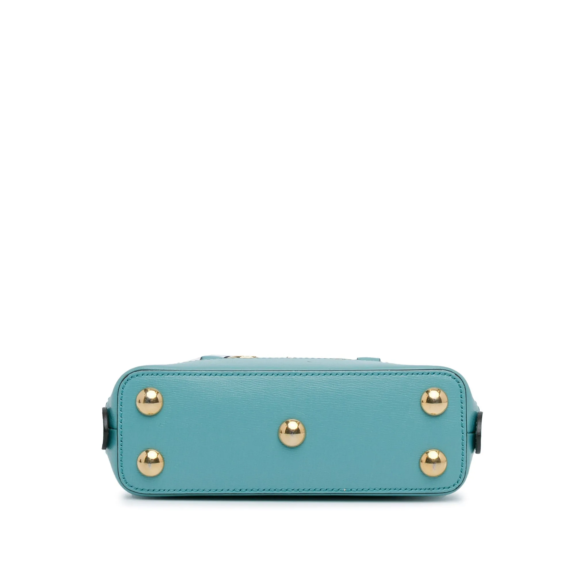 Blue Gucci Mini Raffia Horsebit 1955 Top Handle Bag Satchel