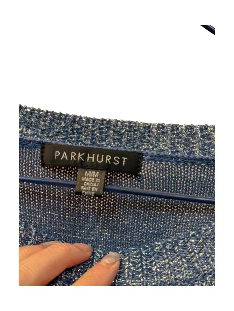 Blue Shimmering Sweater Parkhurst Size M