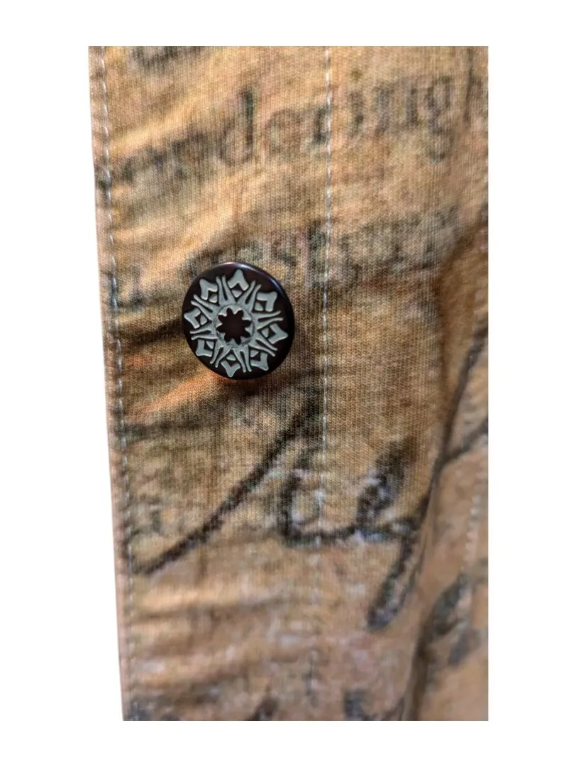 Brown and Blue Letter Print Denim Jacket Dolcezza Size S