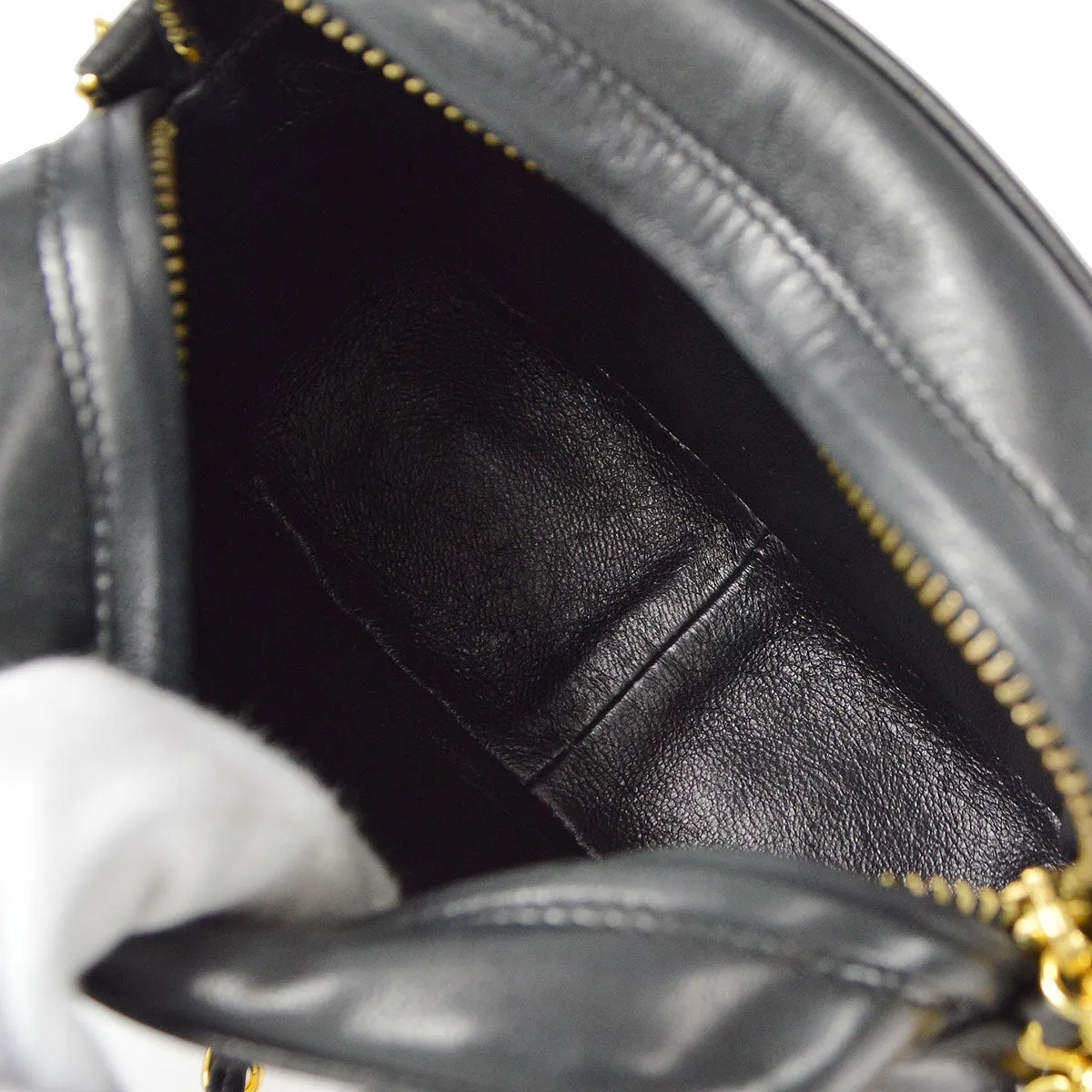 CHANEL 1986-1988 Camera Bag Mini Black Lambskin