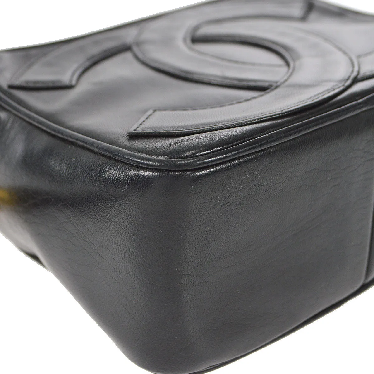 CHANEL 1986-1988 Camera Bag Mini Black Lambskin