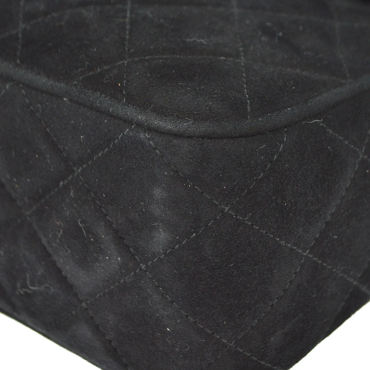 CHANEL 1994-1996 Pocket Camera Bag Mini Black Suede