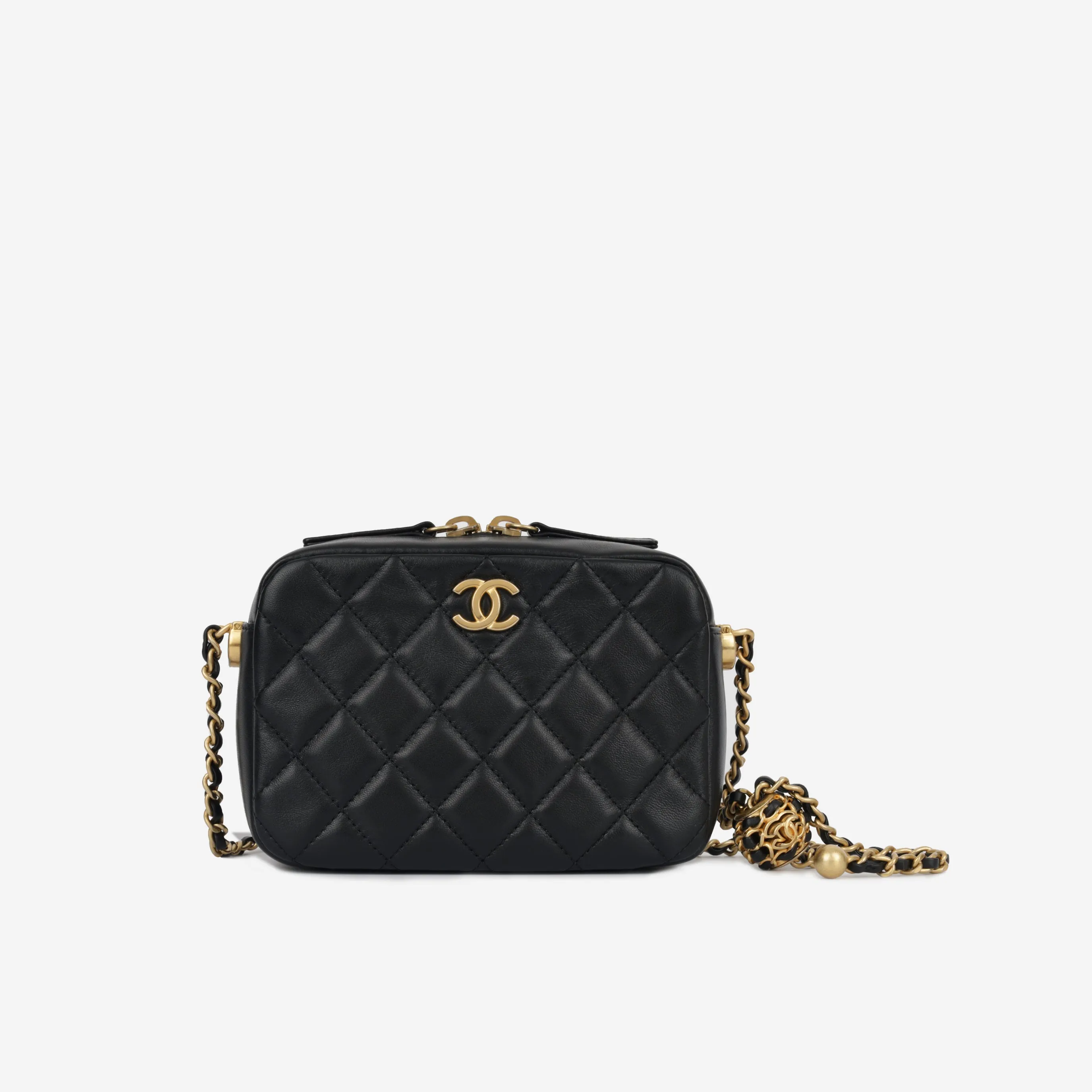 Chanel Mini Camera Pearl Crush - Black Lambskin