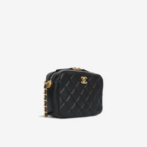 Chanel Mini Camera Pearl Crush - Black Lambskin