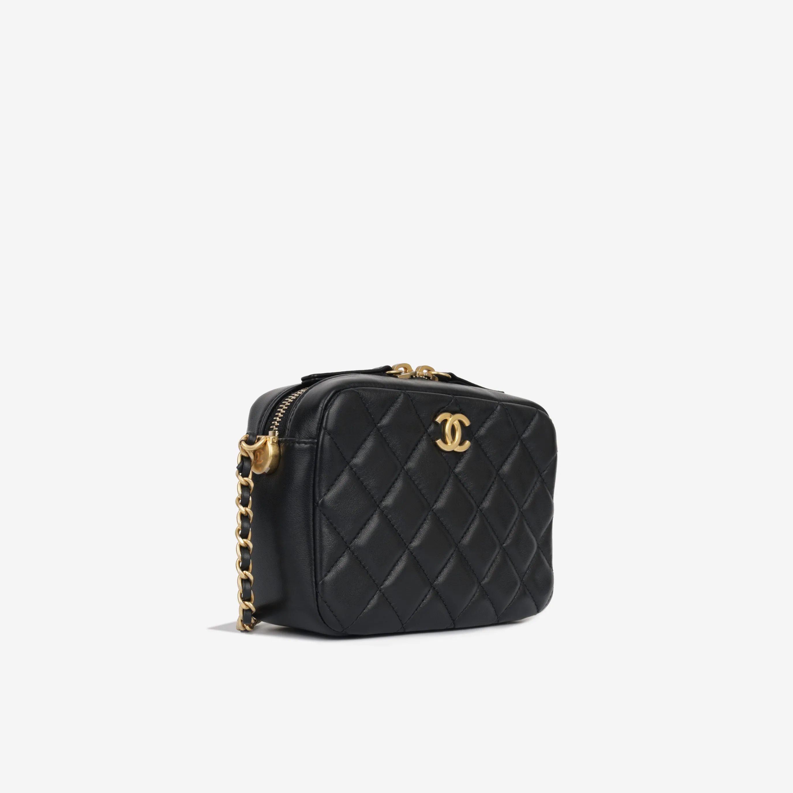 Chanel Mini Camera Pearl Crush - Black Lambskin