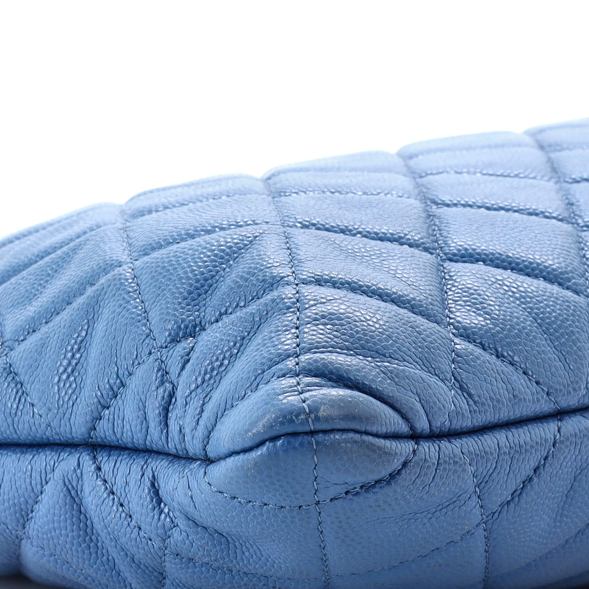 Chanel O Case Clutch Quilted Caviar