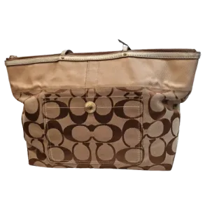 COACH Large Signature Print Zippered Tote Bag 11692
