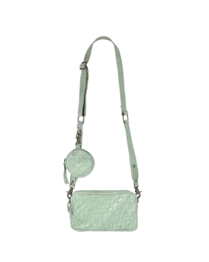 Cobb & Co Millner Woven Leather Crossbody Camera Bag