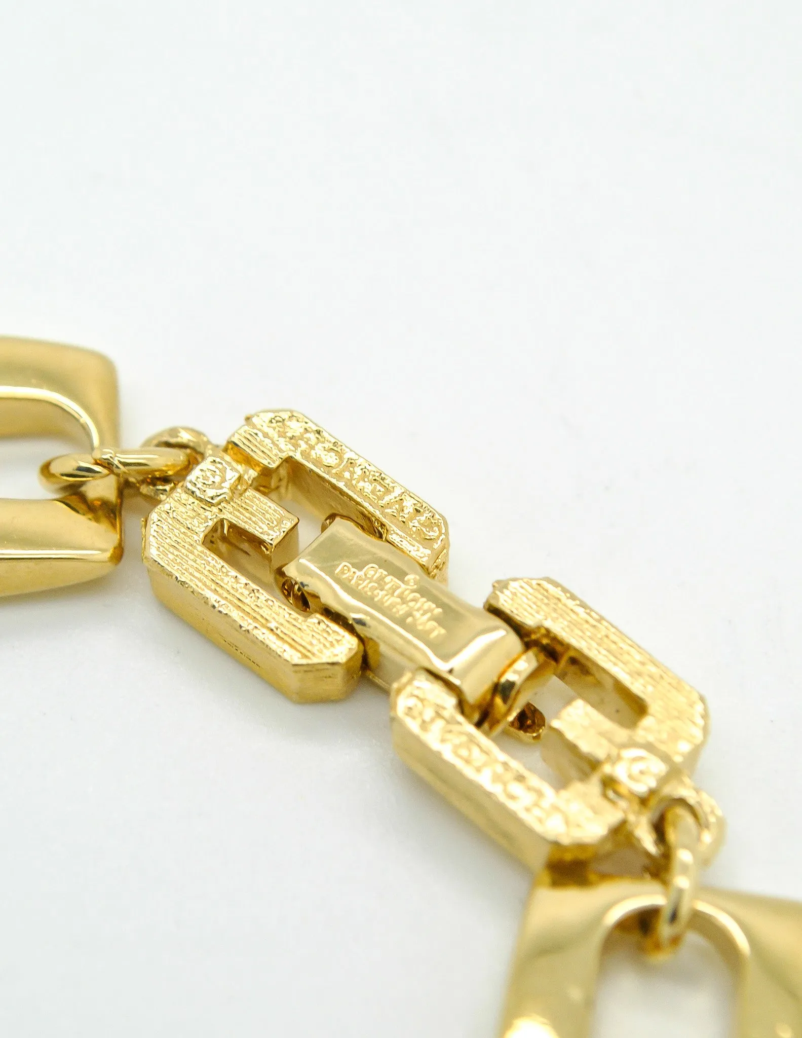 Givenchy Gold Rhinestone Link Bracelet