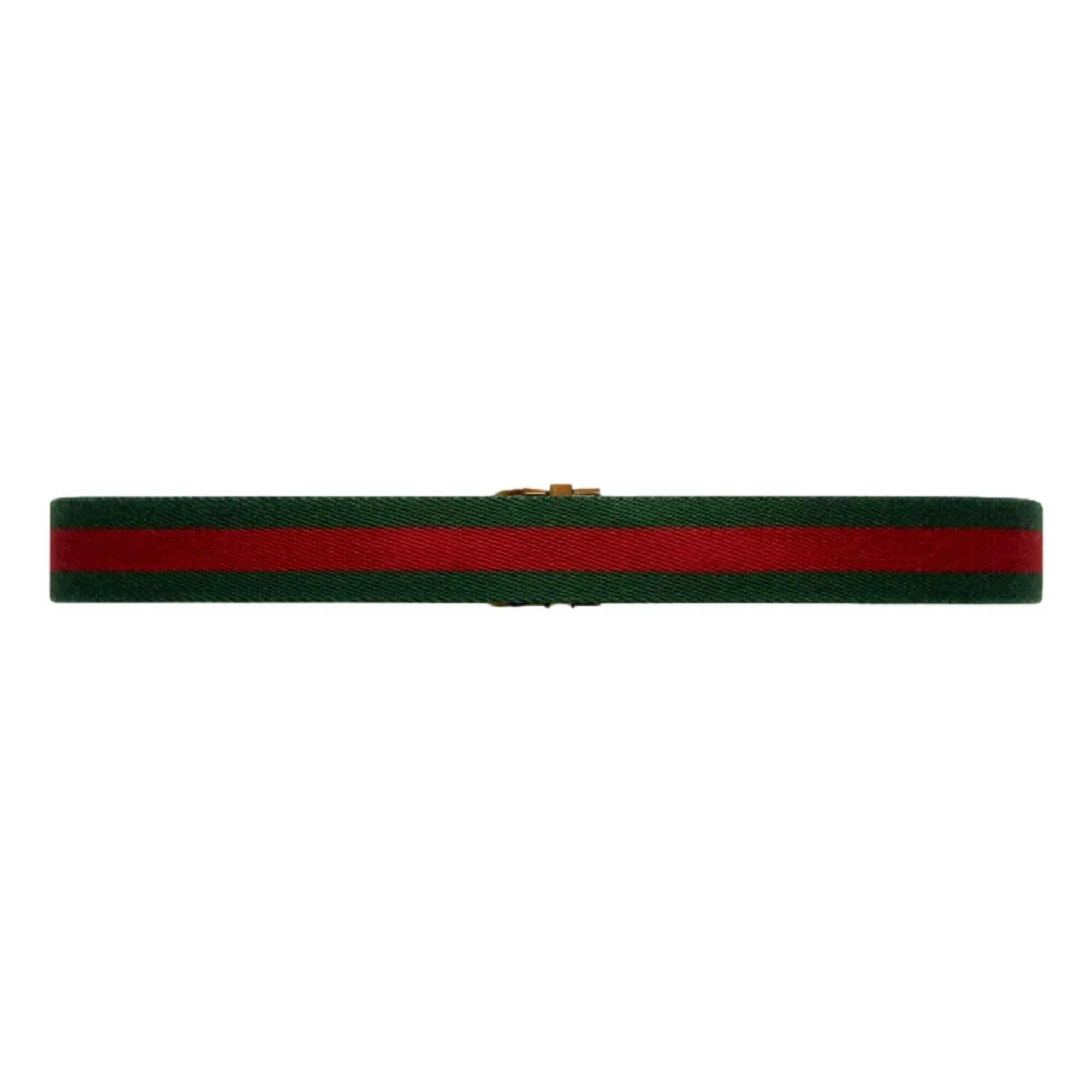 Gucci Web Stripe Red and Green Canvas Belt Size 80/32