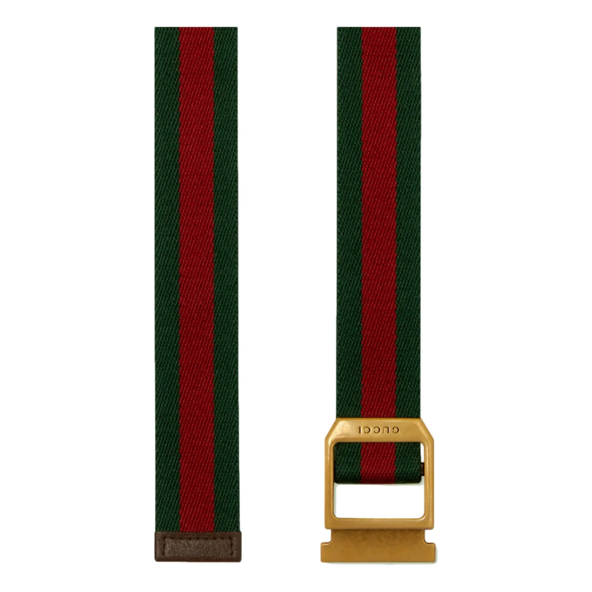 Gucci Web Stripe Red and Green Canvas Belt Size 80/32
