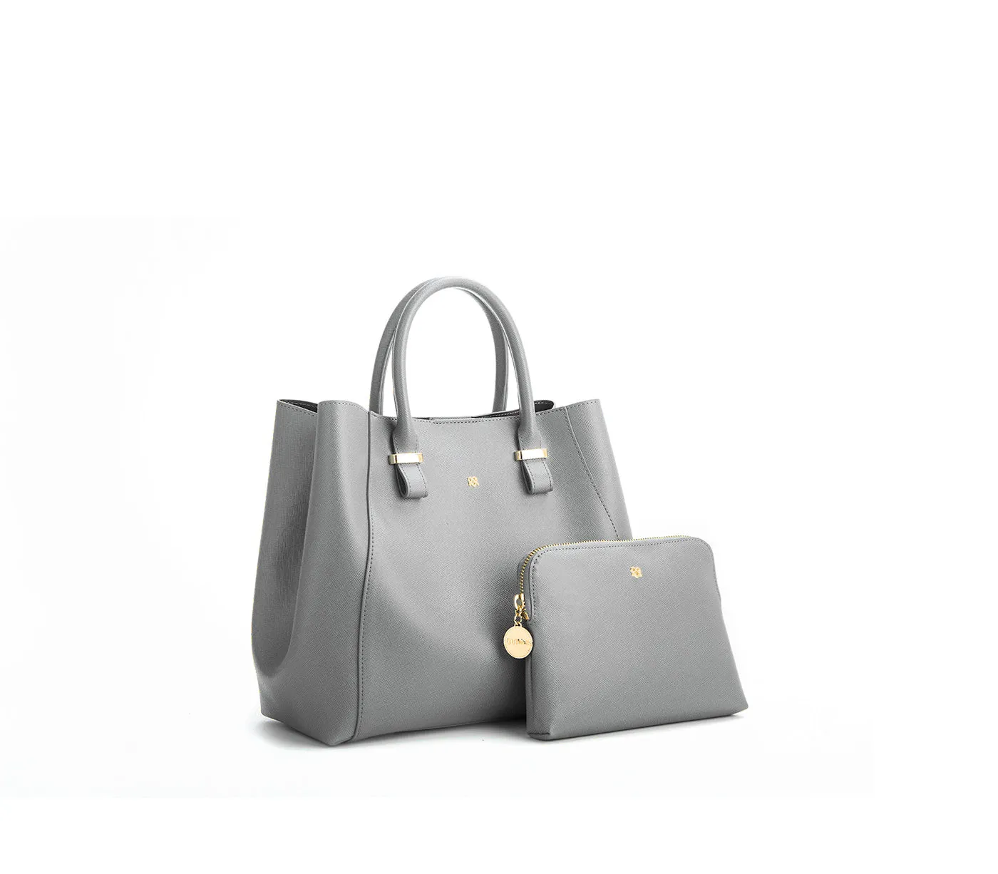 Gunas New York Jane Grey Vegan Leather Satchel
