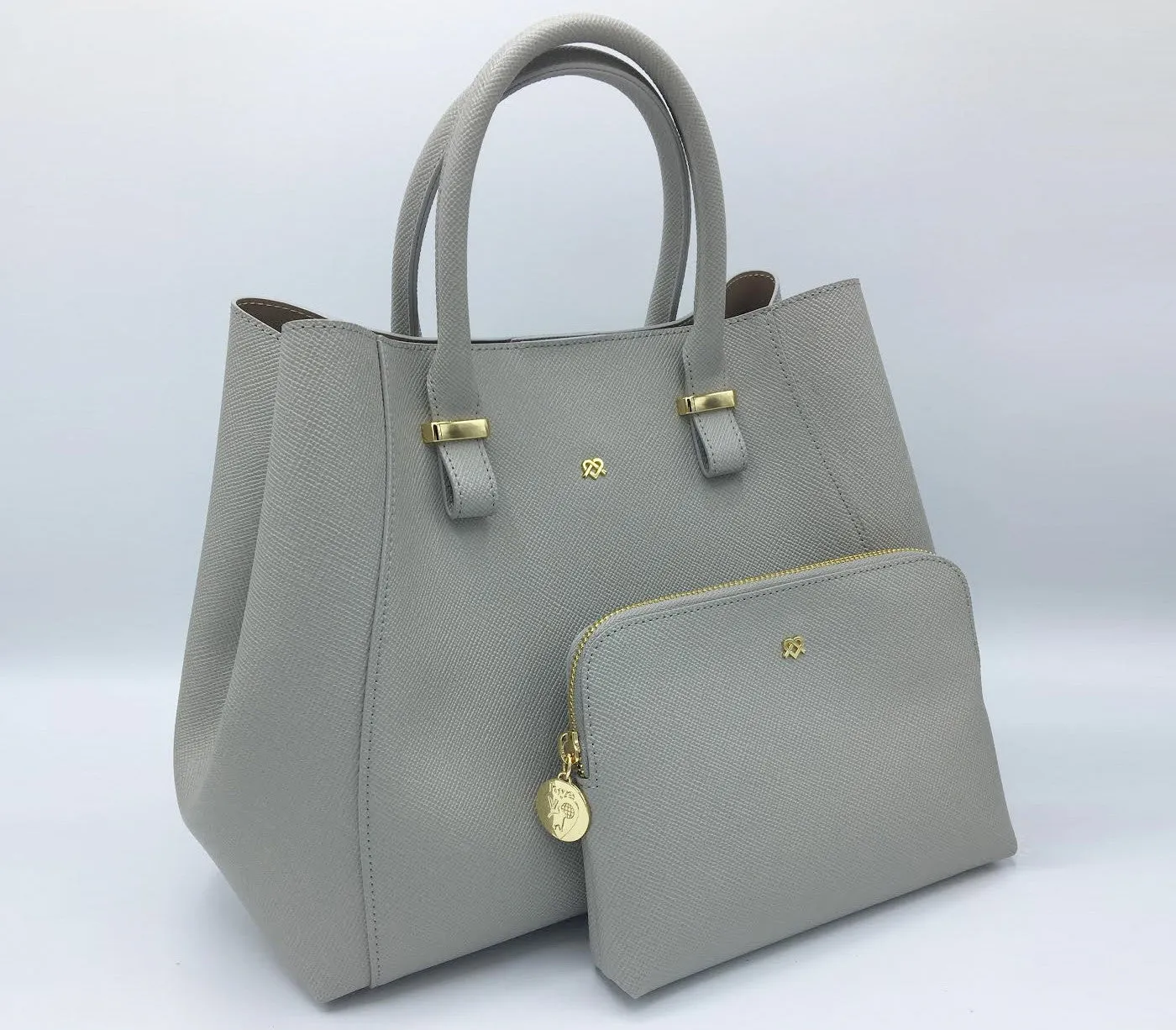 Gunas New York Jane Grey Vegan Leather Satchel