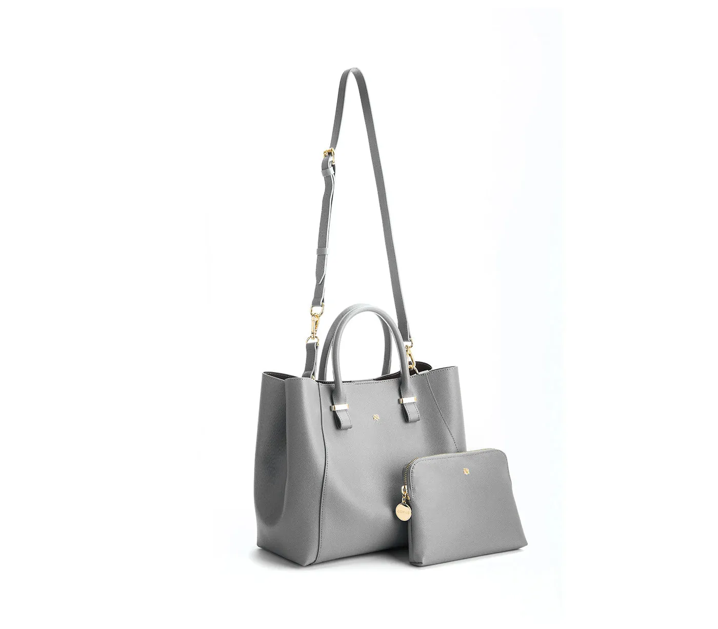 Gunas New York Jane Grey Vegan Leather Satchel