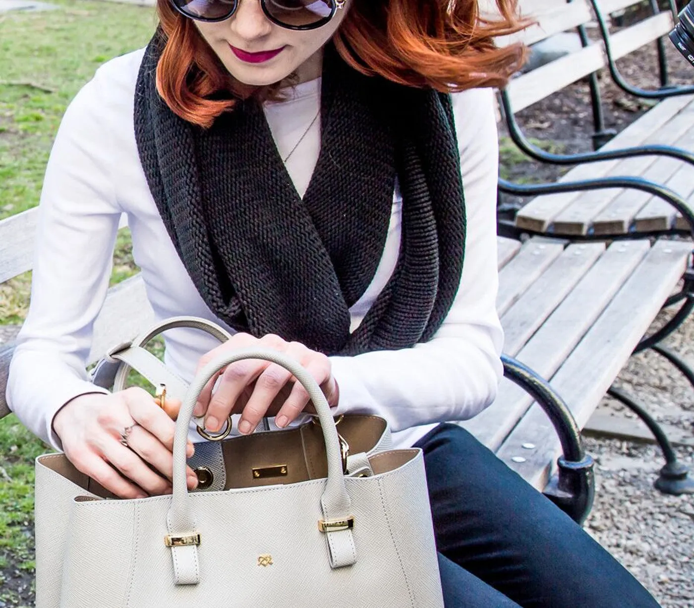 Gunas New York Jane Grey Vegan Leather Satchel
