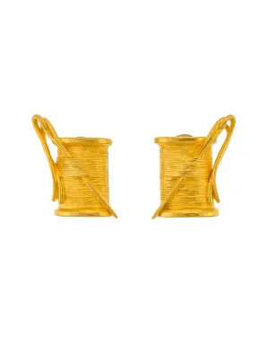 Karl Lagerfeld Vintage Needle & Thread Spool Earrings