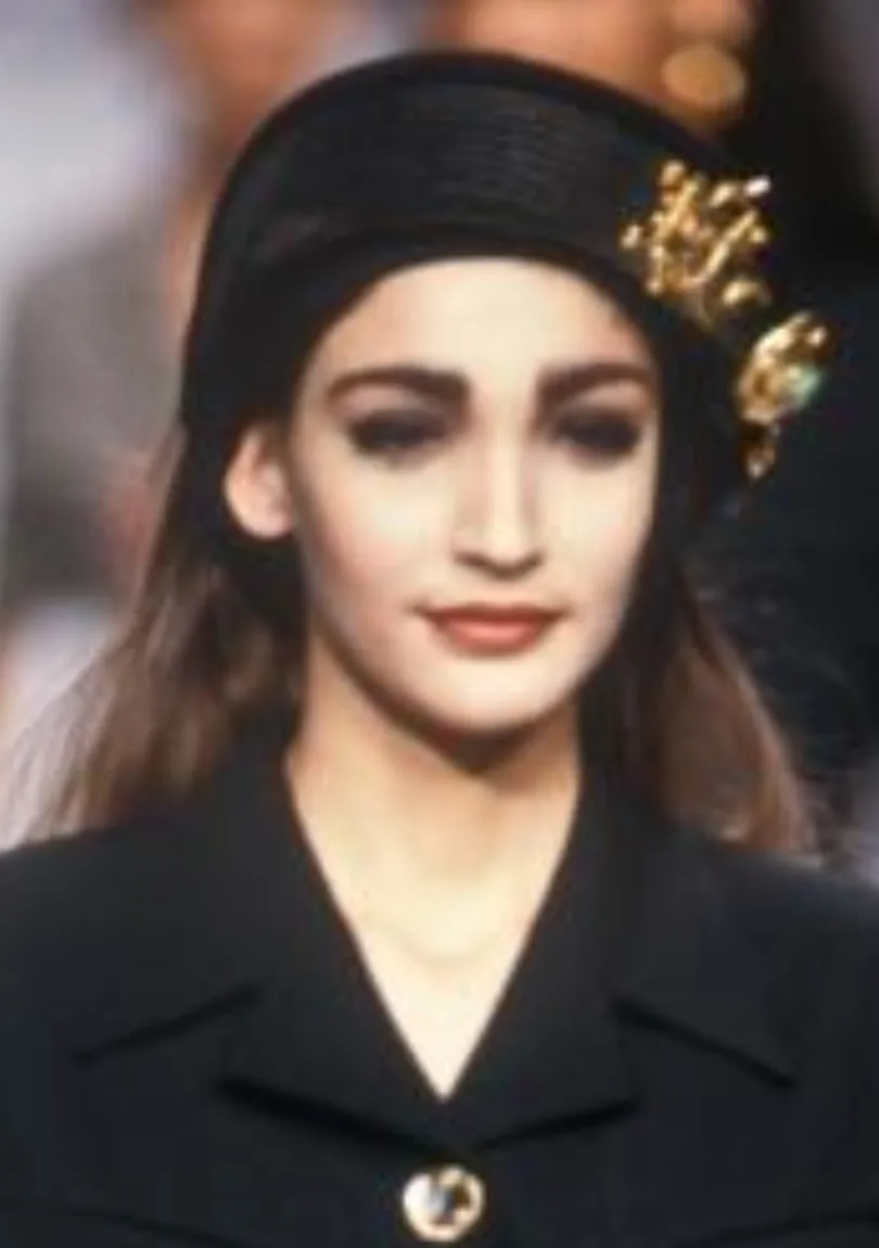 Karl Lagerfeld Vintage SS 1991 Brushed Gold Plated KL Logo Branch Brooch Pin