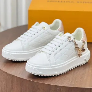 Louis Vuitton TIME OUT SNEAKER WHITE CALFSKIN WITH SIGNATURE CHARMS