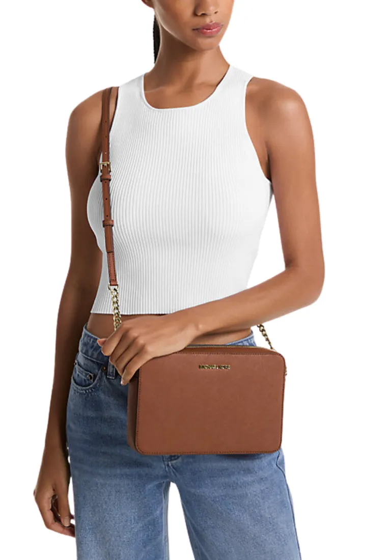 Michael Kors Jet Set Item Large EW Crossbody Bag 35T8GTTC9L In Luggage