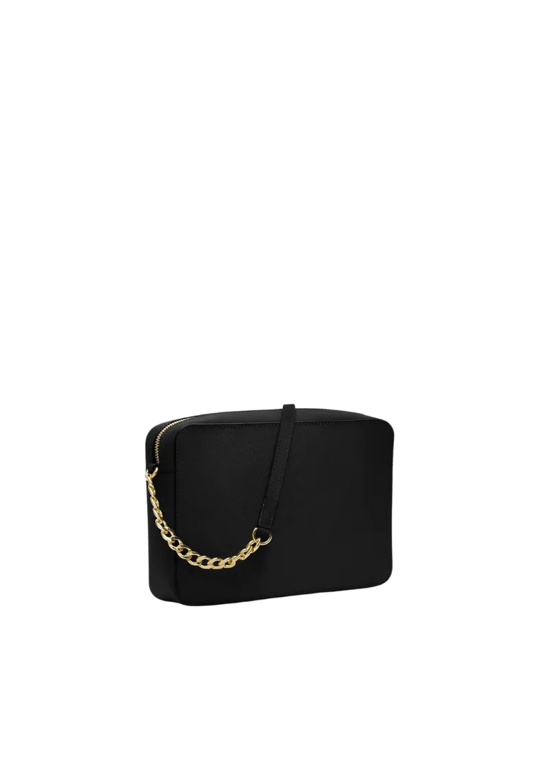 Michael Kors Jet Set Item Large EW Crossbody Leather 35T8GTTC9L in Black