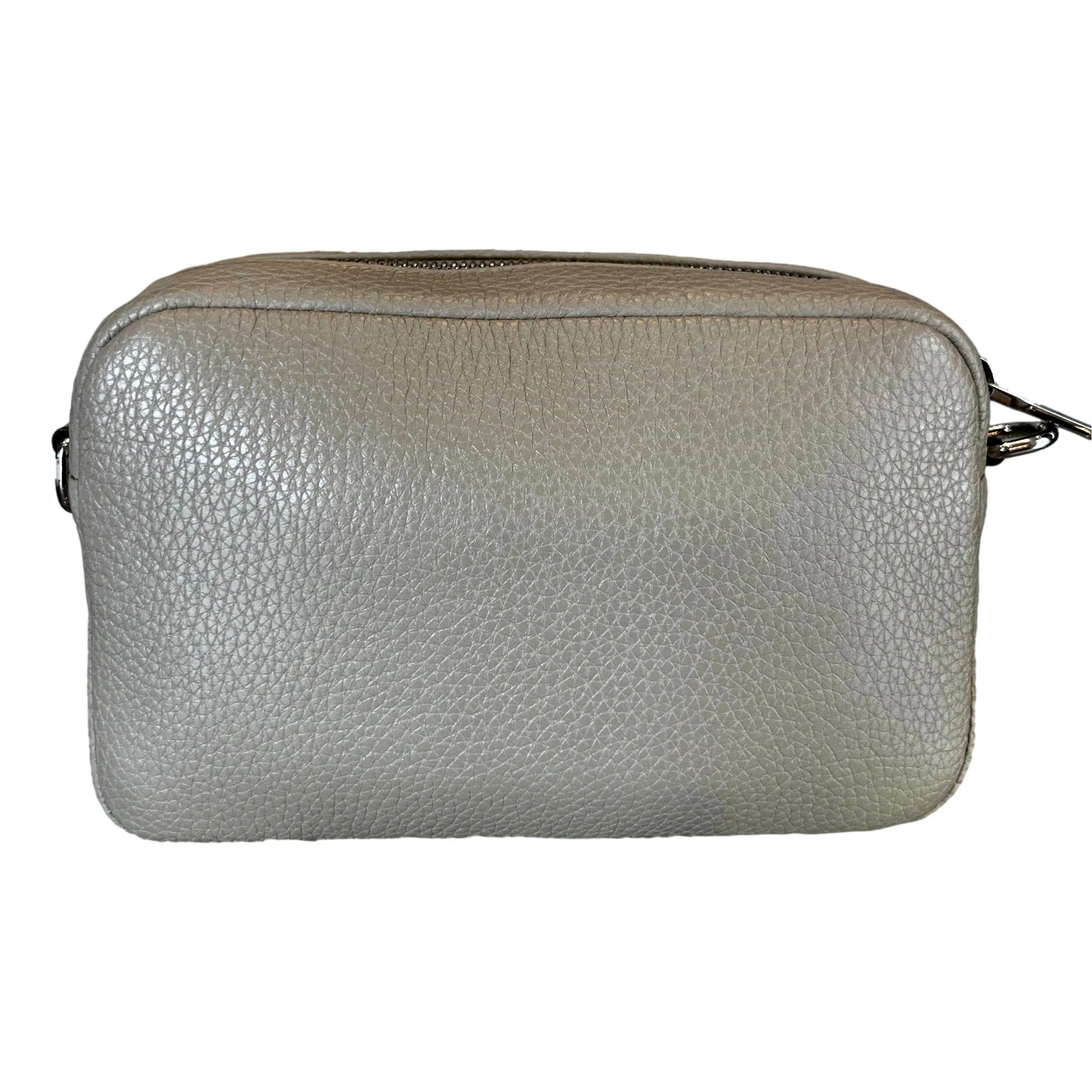 Prada Vitello Daino Leather Sabbia Beige Web Strap Camera Crossbody