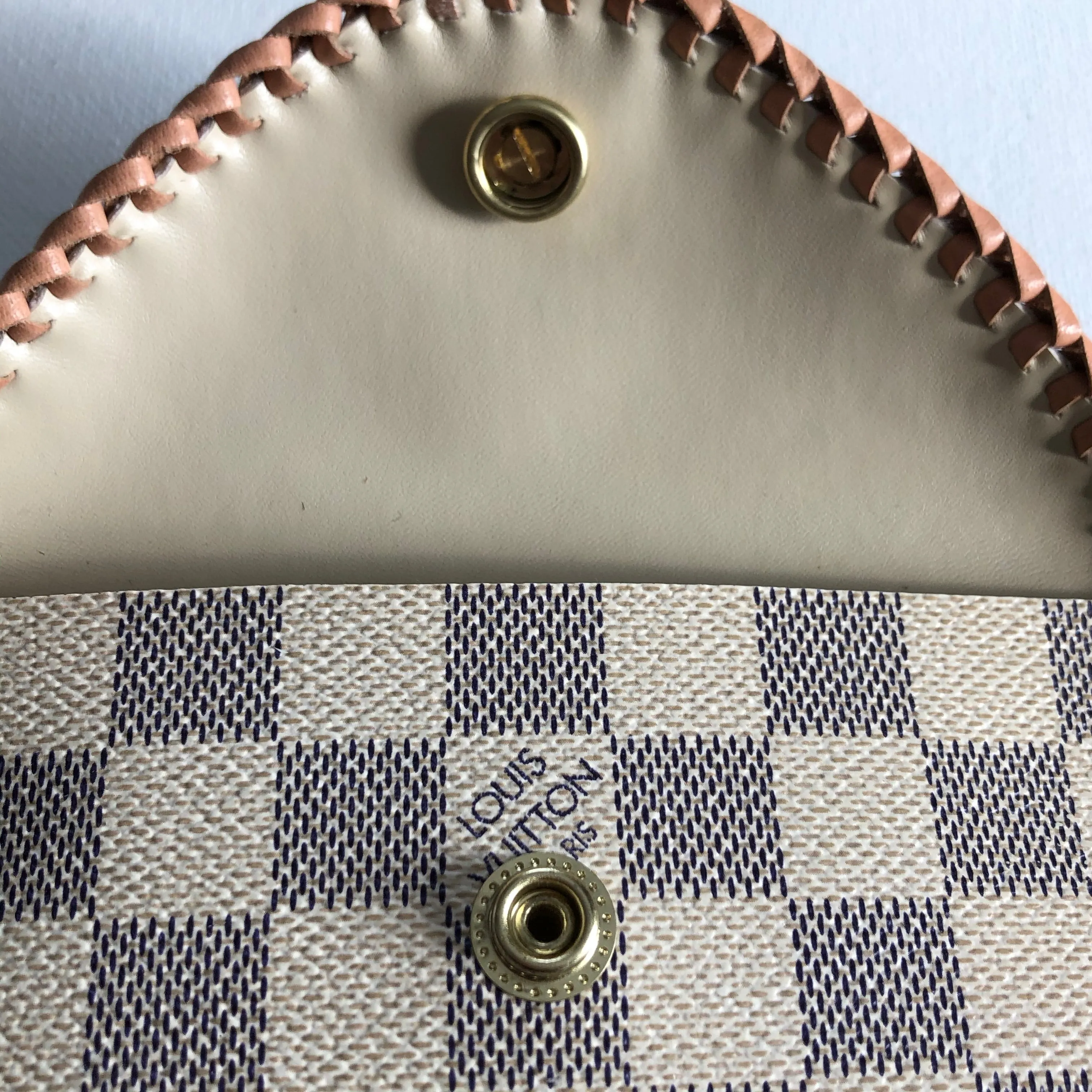 The Baby Falcon - Damier Azur Card Holder/Wristlet