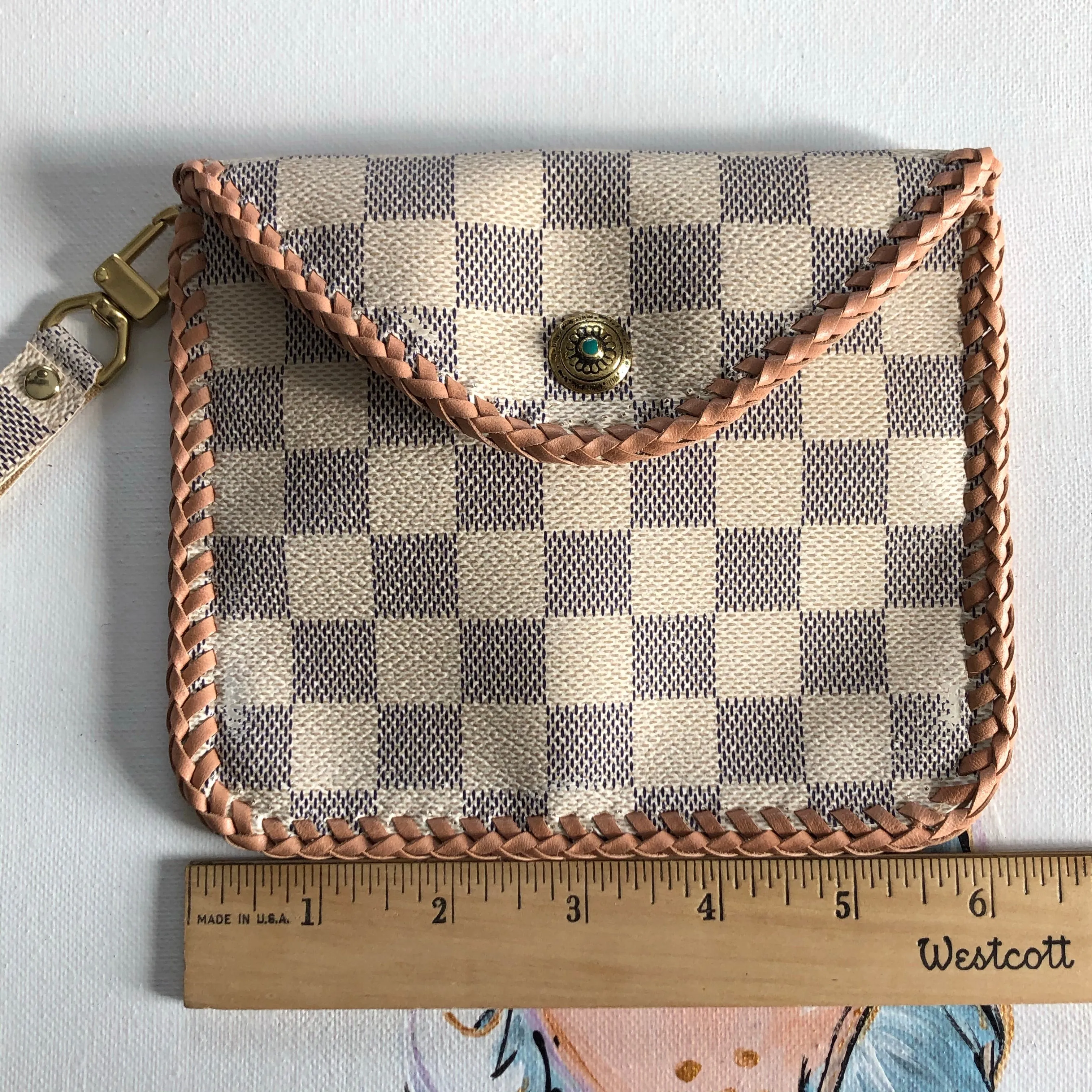 The Baby Falcon - Damier Azur Card Holder/Wristlet