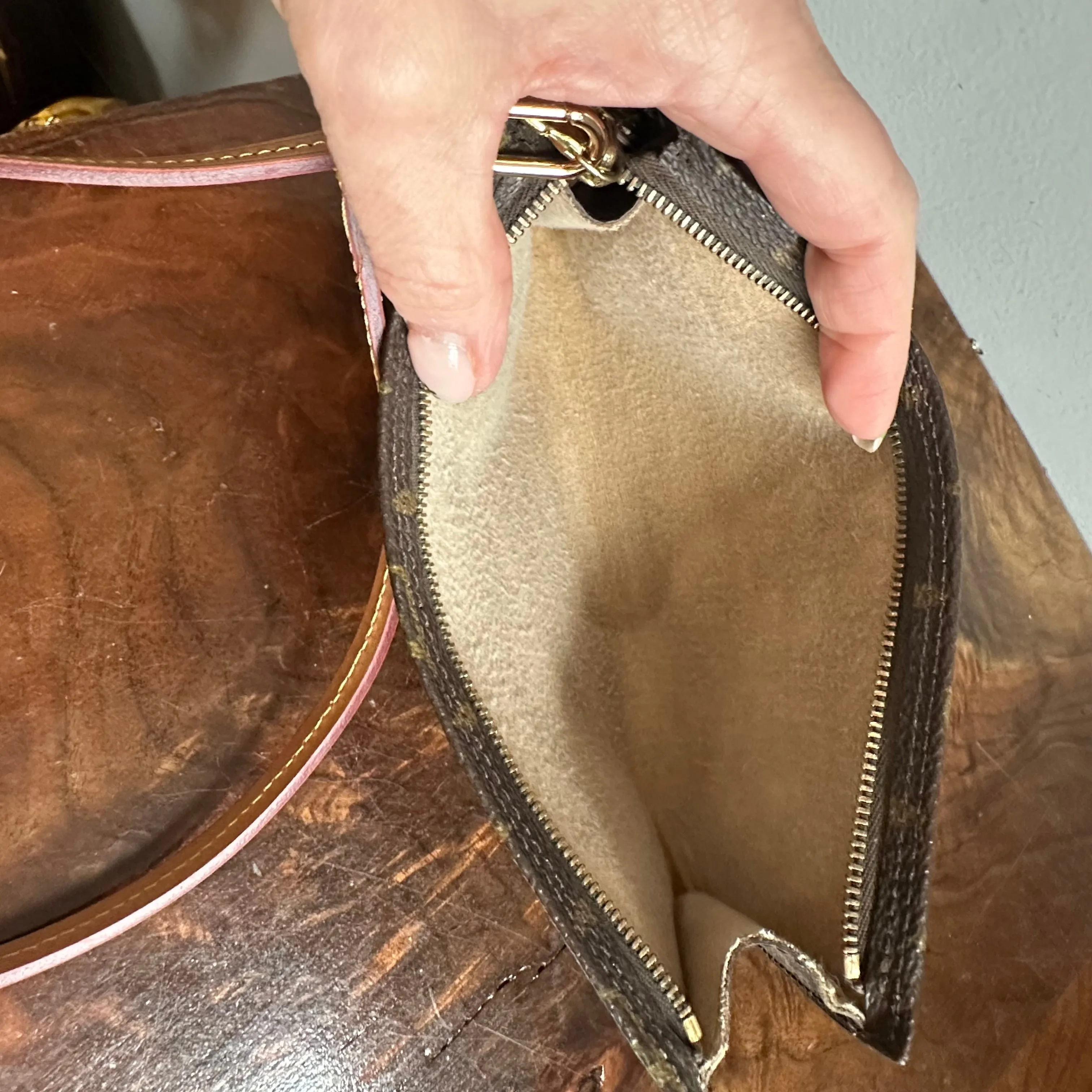 The Junco Wristlet - Vintage LV Monogram