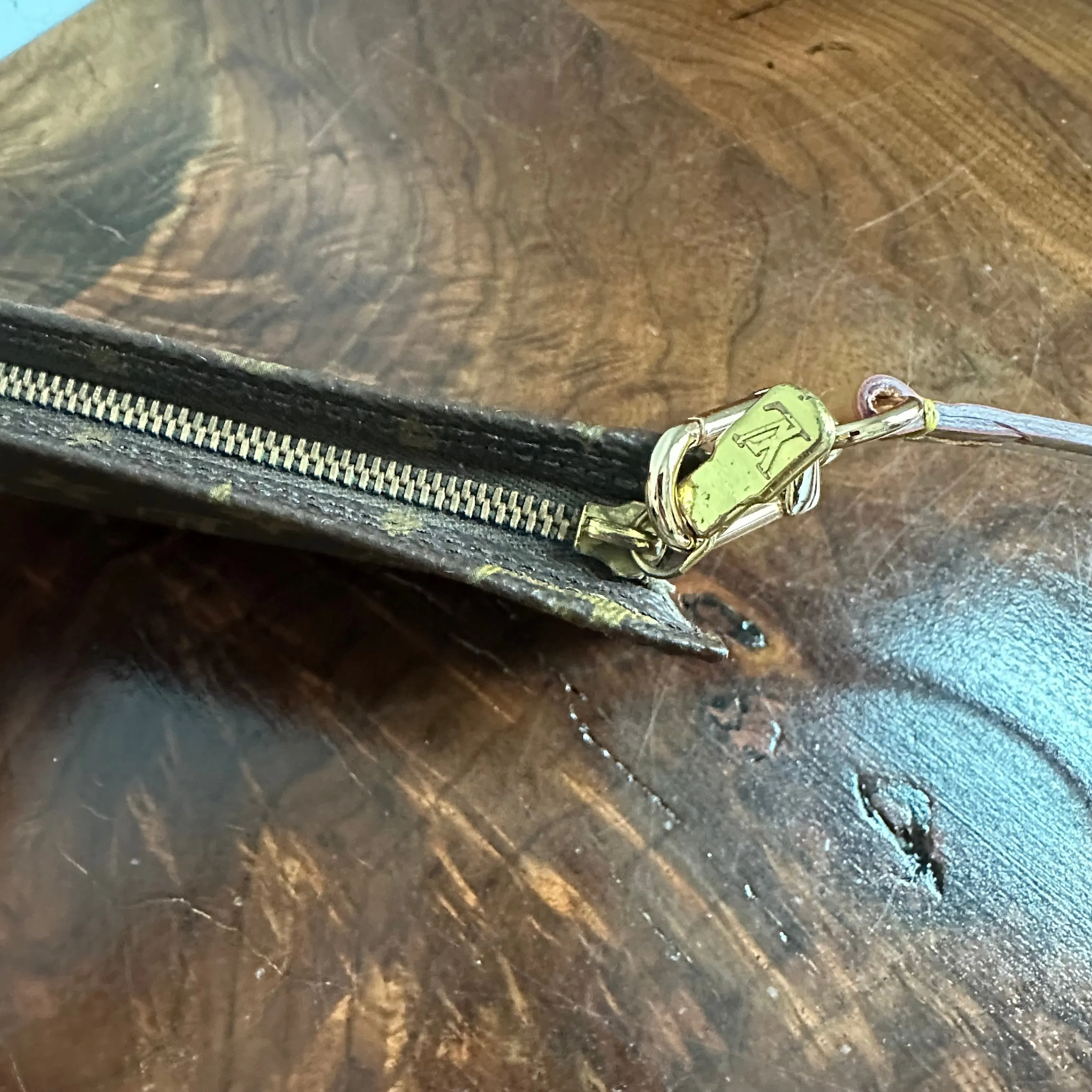 The Junco Wristlet - Vintage LV Monogram