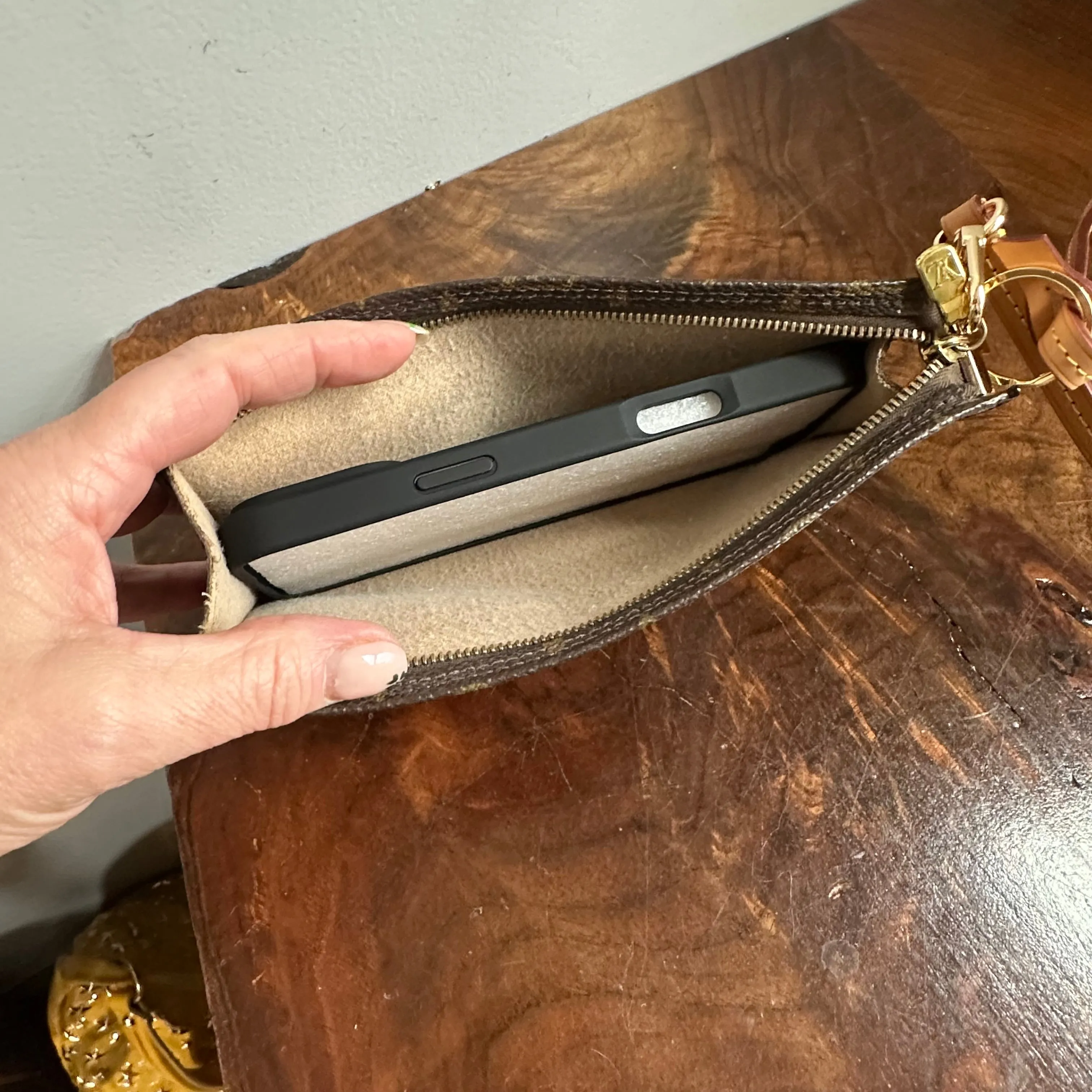 The Junco Wristlet - Vintage LV Monogram