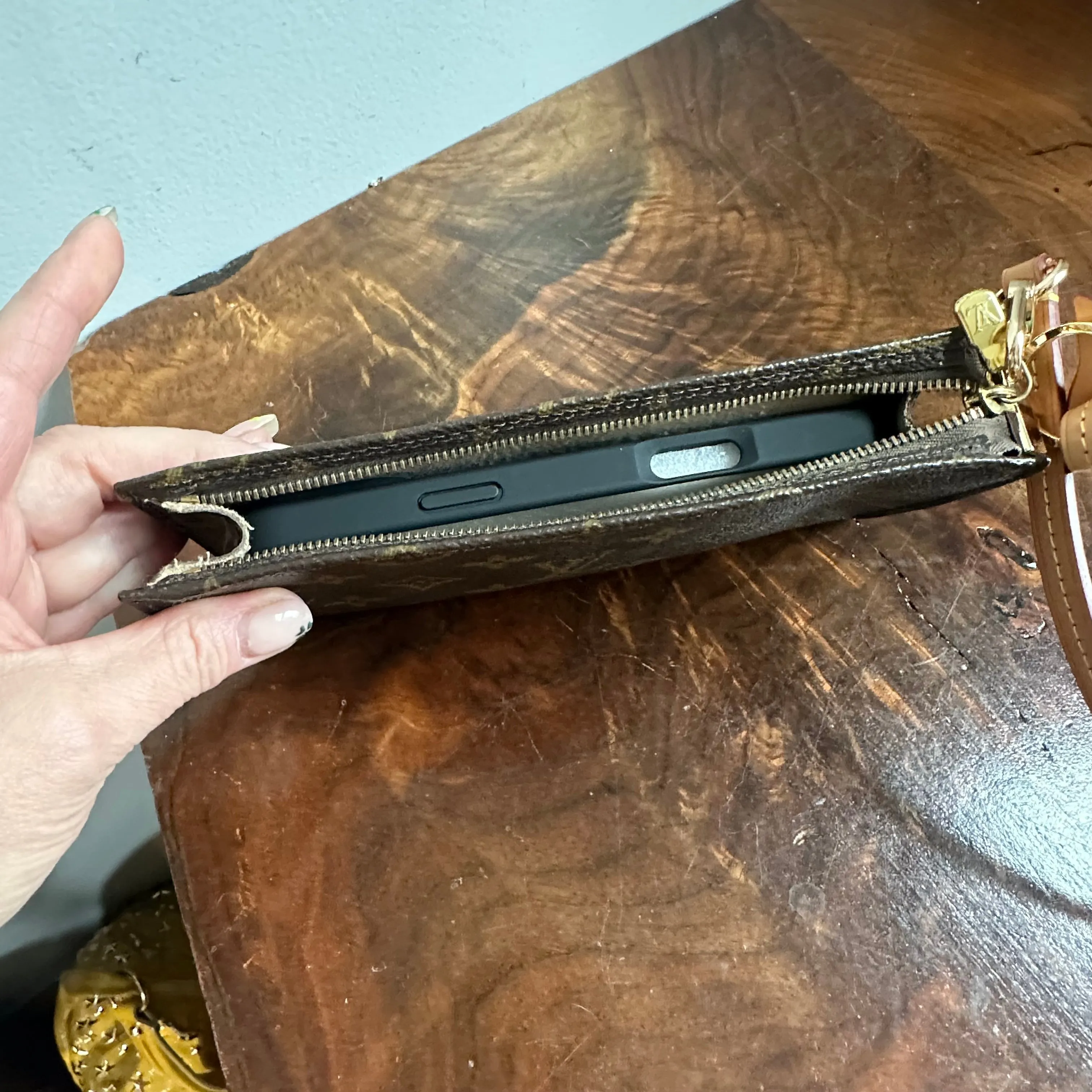 The Junco Wristlet - Vintage LV Monogram
